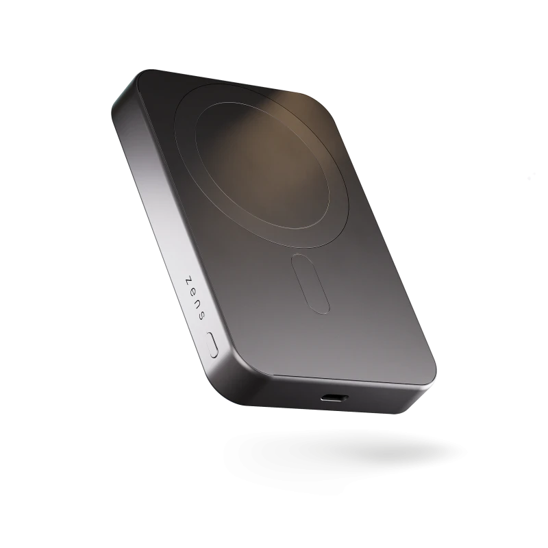 ZENS Slim Qi2 Aluminium Powerbank - magnetyczny powerbank 10000 mAh kompatybilny z MagSafe i Qi2 (black)