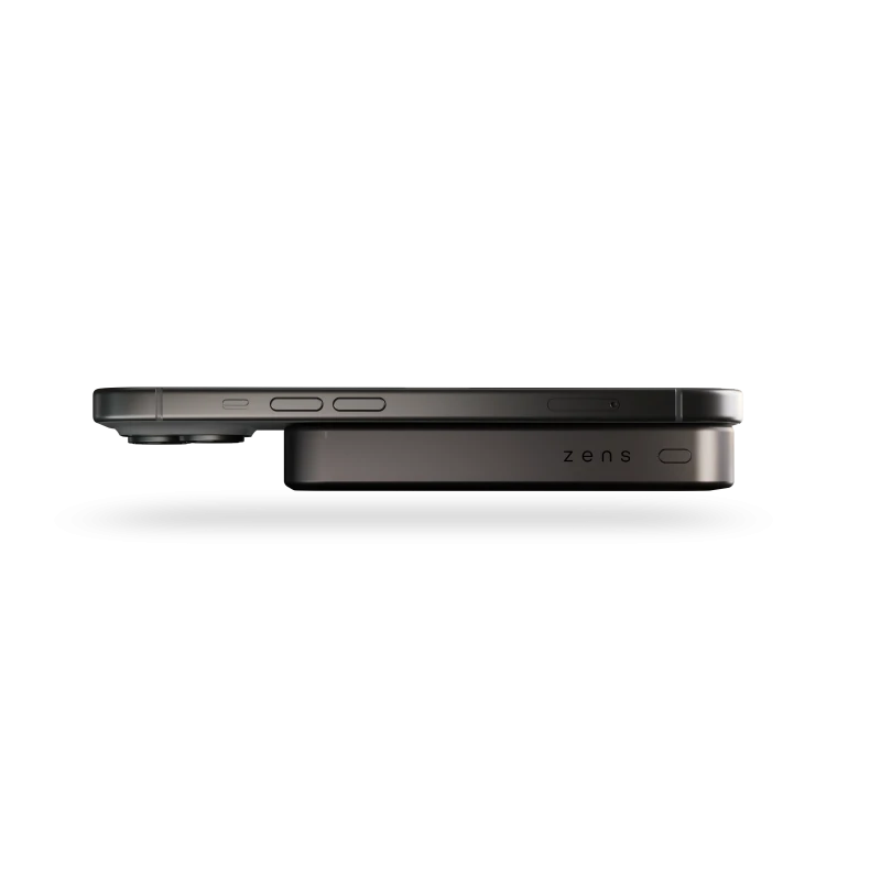ZENS Slim Qi2 Aluminium Powerbank - magnetyczny powerbank 10000 mAh kompatybilny z MagSafe i Qi2 (black)