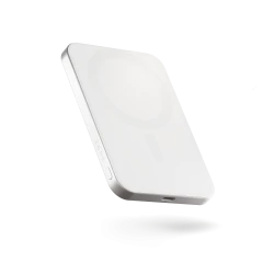 ZENS Slim Qi2 Aluminium Powerbank - magnetyczny powerbank 5000 mAh kompatybilny z MagSafe i Qi2 (white)