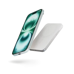 ZENS Slim Qi2 Aluminium Powerbank - magnetyczny powerbank 5000 mAh kompatybilny z MagSafe i Qi2 (white)