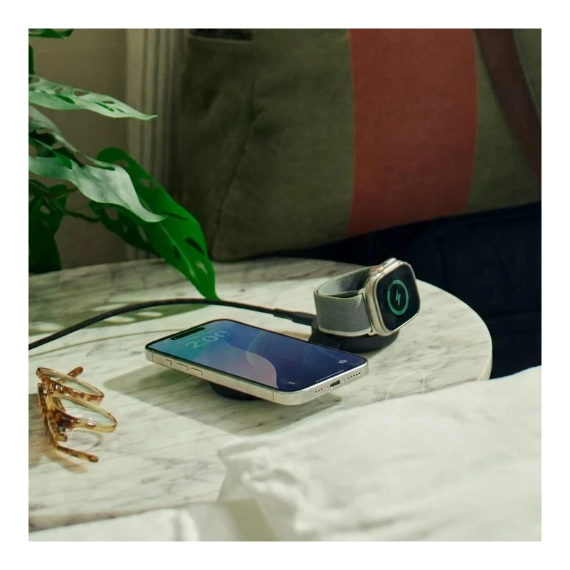 Twelve South ButterFly SE - ładowarka bezprzewodowa Qi2 do dwóch urządzeń kompatybilna z MagSafe, kabel USB-C w zestawie (black)