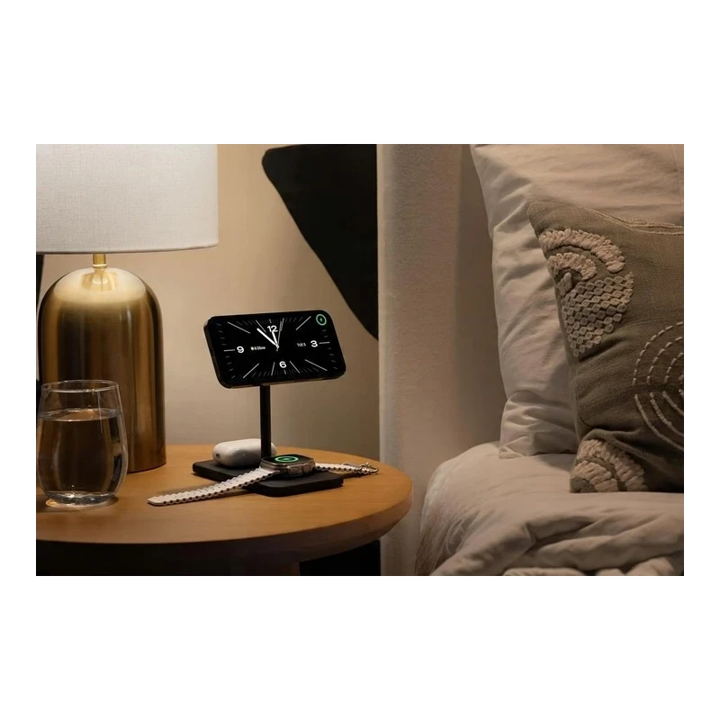 Twelve South HiRise 3 Deluxe (2024) - stojąca ładowarka bezprzewodowa Qi2 do trzech urządzeń kompatybilna z MagSafe (black)