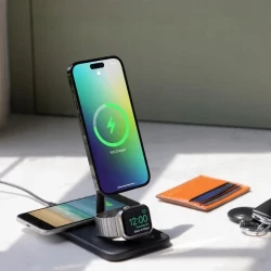 Twelve South HiRise 3 Deluxe ładowarka bezprzewodowa Qi2 3w1 MagSafe czarna