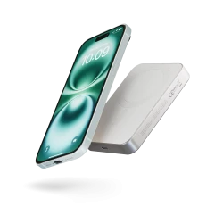 ZENS Slim Qi2 Aluminium Powerbank - magnetyczny powerbank 10000 mAh kompatybilny z MagSafe i Qi2 (white)