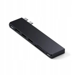 Satechi Pro Hub Slim podwójne USB-C do MacBook USB, HDMI,USB-A, SD/microSD (midnight)