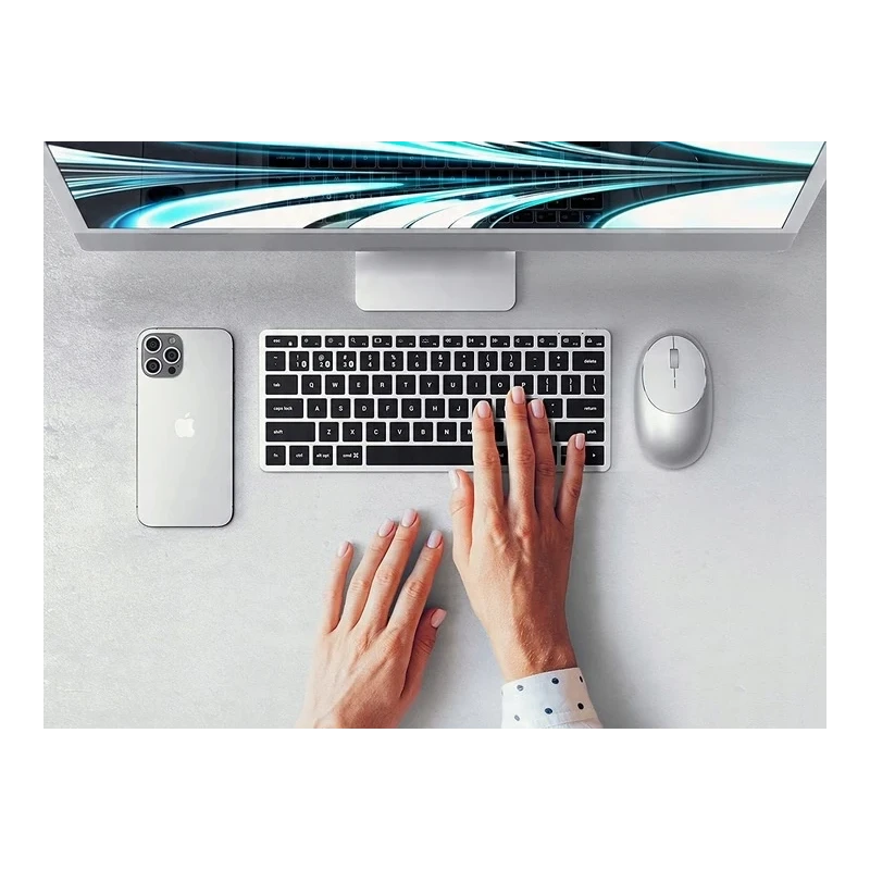 Satechi Slim X1 - klawiatura Bluetooth do trzech urządzeń USB-C (silver)