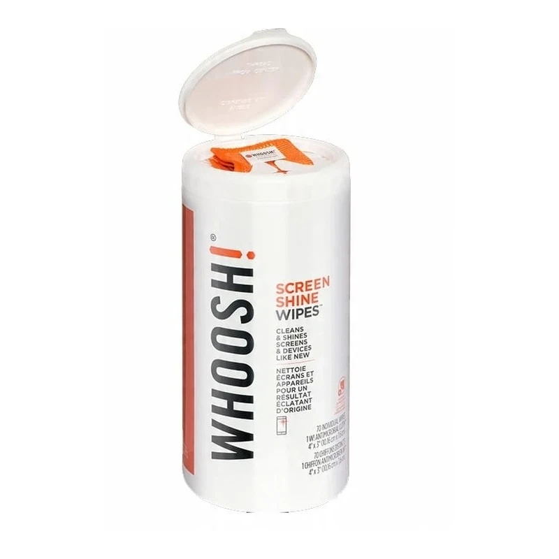 Whoosh Wipes - chusteczki do czyszczenia ekranów (70 sztuk)