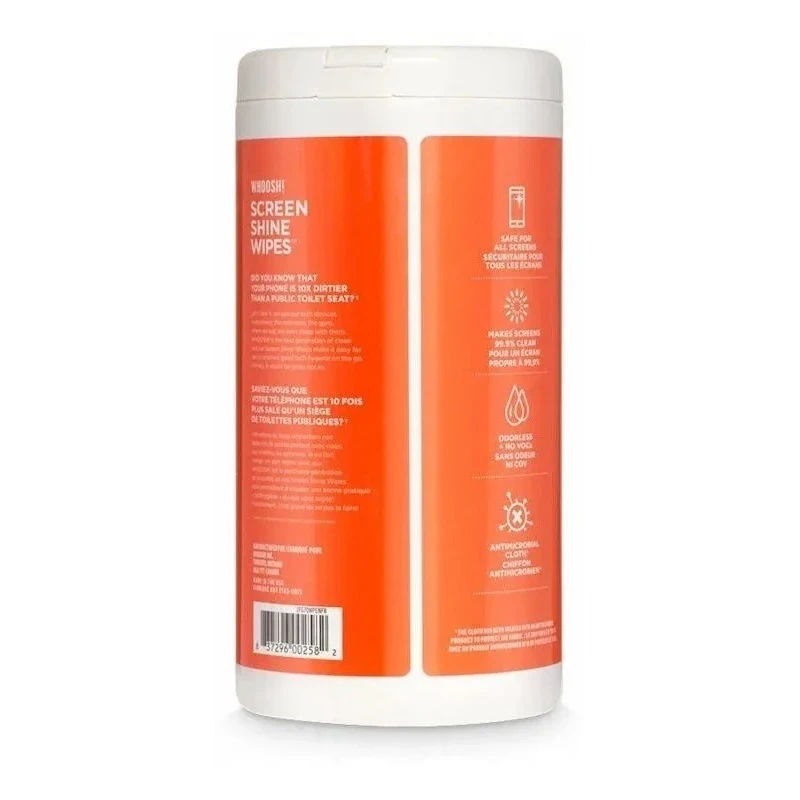 Whoosh Wipes - chusteczki do czyszczenia ekranów (70 sztuk)
