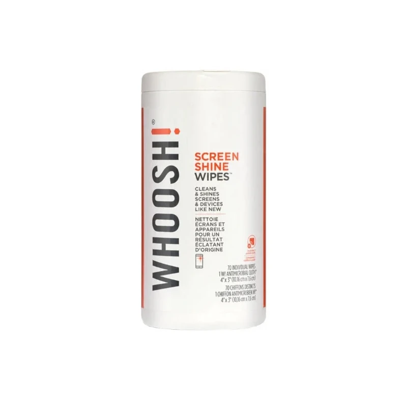 Whoosh Wipes - chusteczki do czyszczenia ekranów (70 sztuk)