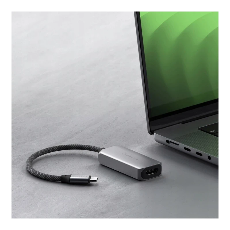 Satechi Single Port Adapter - adapter USB-C do HDMI 2.1 8K (space gray)