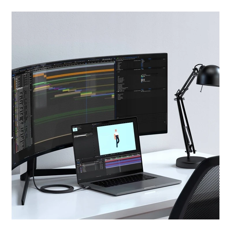 Satechi - kabel USB-C - HDMI 2.1 8K 2m (space gray)