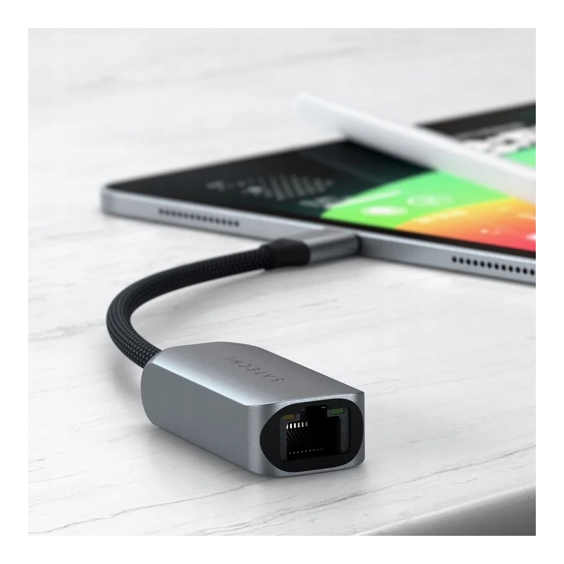 Satechi Ethernet Adapter - adapter USB-C 2.5 do Ethernet (space gray)