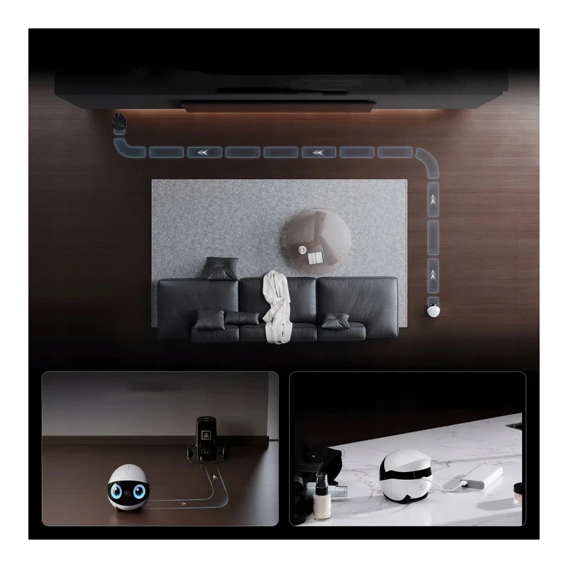 EnaBot EBO AIR 2 Plus domowy mobilny robot monitorujący kamera AI purpurowy