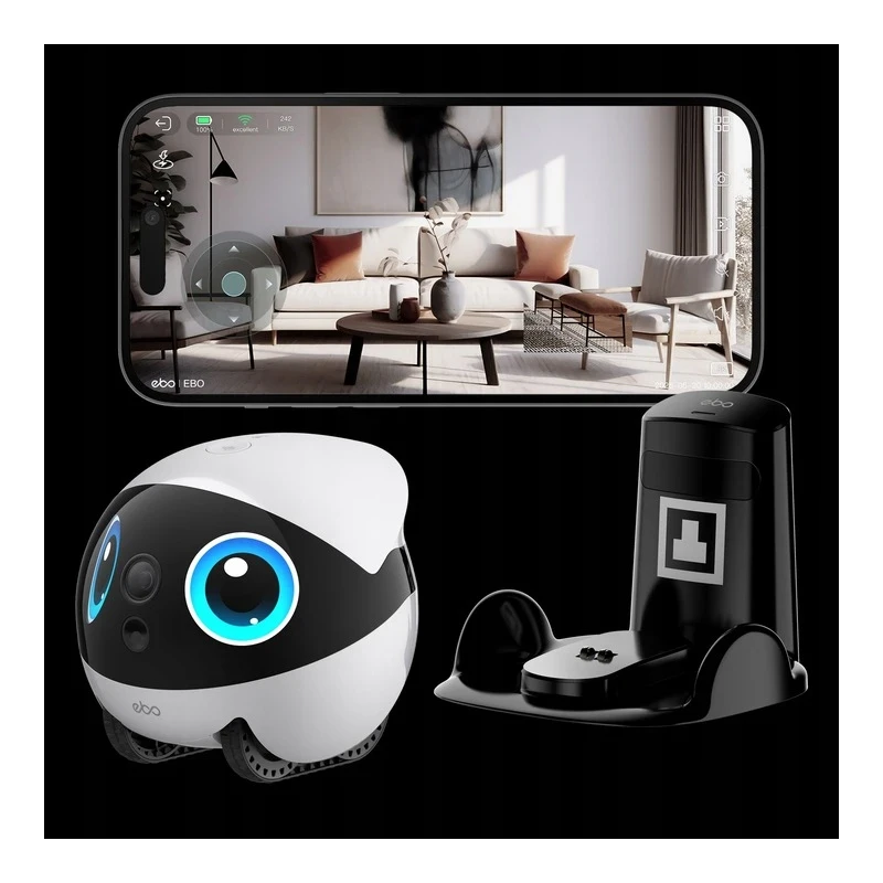 EnaBot EBO AIR 2 Plus domowy mobilny robot monitorujący kamera AI purpurowy