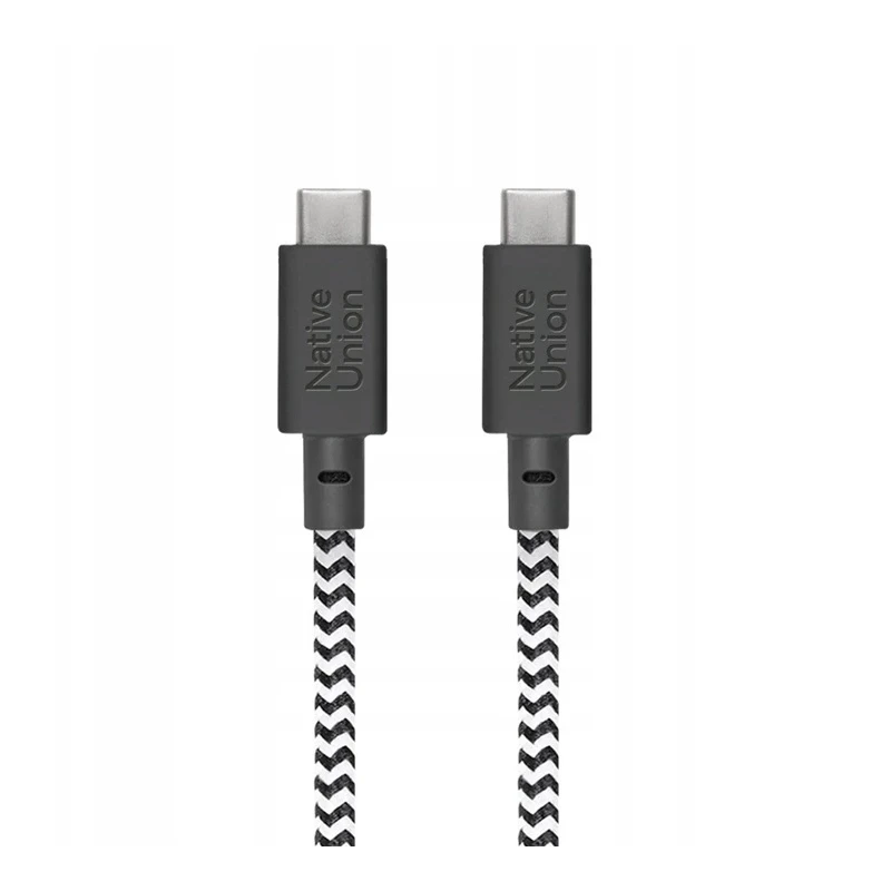 Native Union Belt Cable XL 100W - kabel USB-C - USB-C, 3 m (zebra)