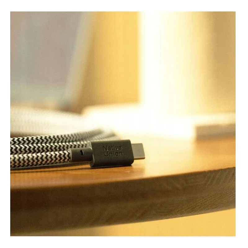 Native Union Belt Cable XL 100W - kabel USB-C - USB-C, 3 m (zebra)