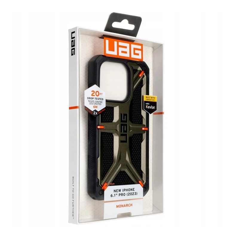UAG Monarch obudowa ochronna plecki do iPhone 15 Pro (kevlar element green)