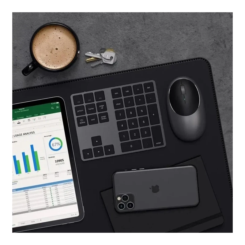 Satechi Aluminium Extended Keypad bezprzewodowa klawiatura numeryczna BT