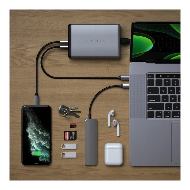 Satechi Desktop 108W Pro ładowarka sieciowa 2x USB-C PD 90W/18W, 2X USB-A