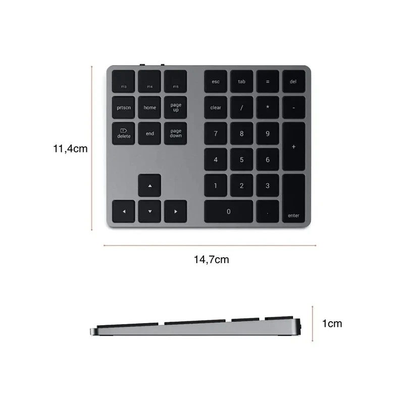 Satechi Aluminium Extended Keypad bezprzewodowa klawiatura numeryczna BT