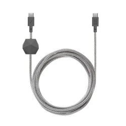 Native Union Anchor 240W mocny przewód kabel w oplocie USB-C - USB-C 3m (zebra)