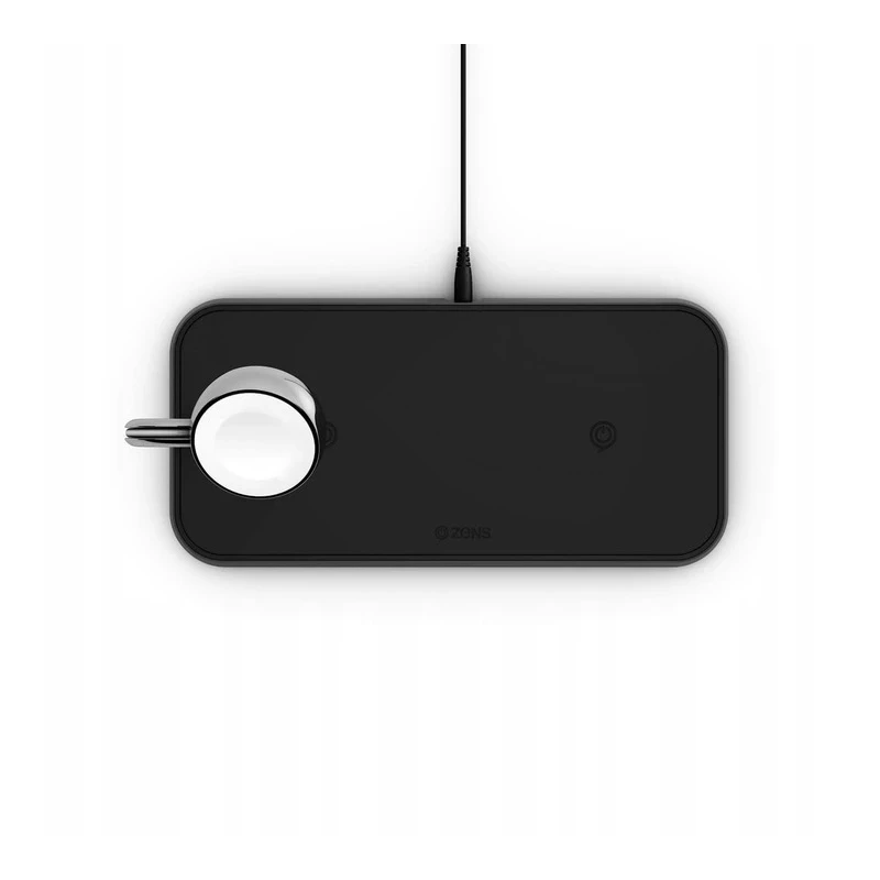 ZENS Dual+Watch - aluminiowa ładowarka bezprzewodowa do dwóch urządzeń oraz Apple Watch (black)