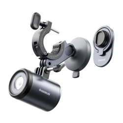 Uchwyt rowerowy Baseus PrimeTrip 2 w 1, uchwyt na telefon + latarka (czarny)