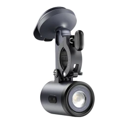 Uchwyt rowerowy Baseus PrimeTrip 2 w 1, uchwyt na telefon + latarka (czarny)