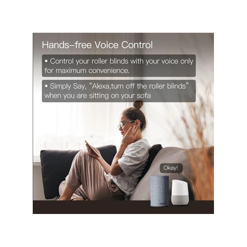 TUYA MS-108WR Wi-Fi, Sterownik dopuszkowy do rolet Wi-Fi Moes MS-108WR Tuya