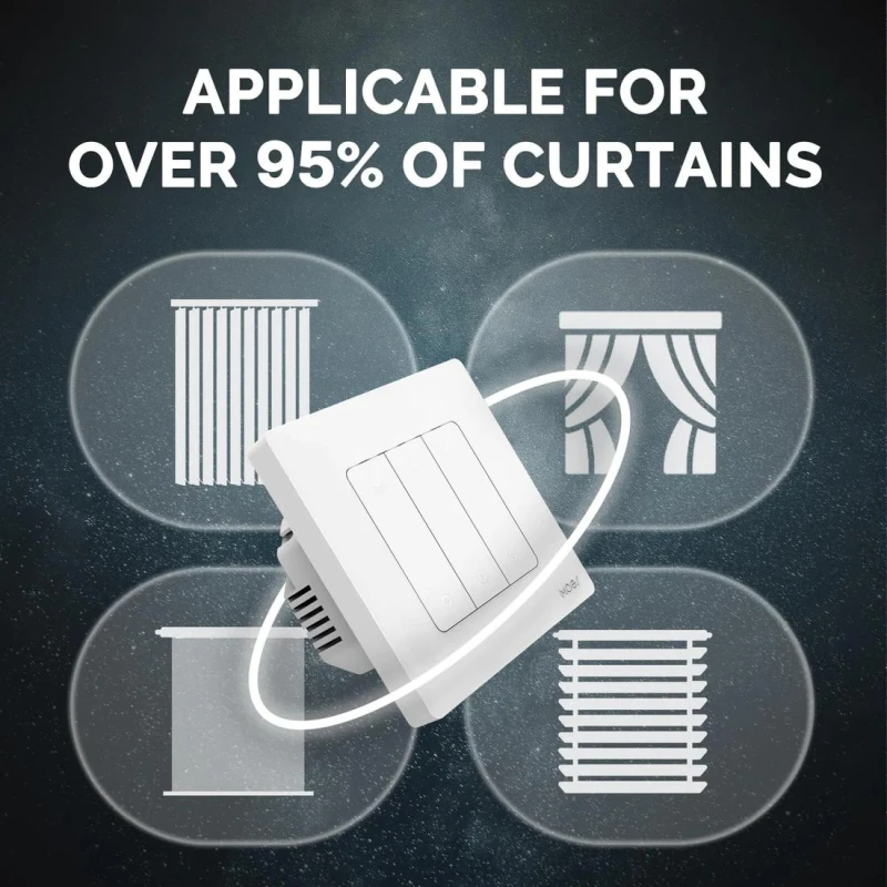 TUYA SR-EUC-W, Przełącznik rolet Star Ring Zigbee + RF EU Biały Tuya