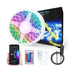 TUYA WLS-X-RGB, Taśma LED RGB 30LED/m 12V 24W 5M IP65 Wi-Fi Moes WLS-X-RGB Tuya
