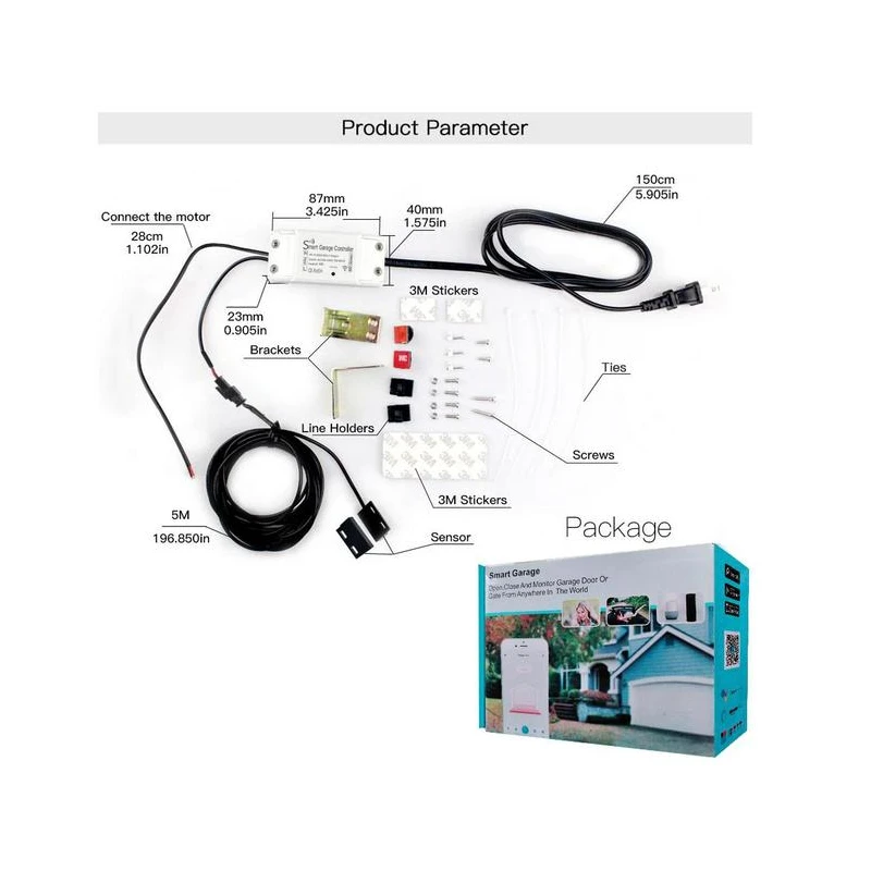 TUYA MS-102, Sterownik Bramy Garażowej Wi-Fi Moes MS-102 Tuya