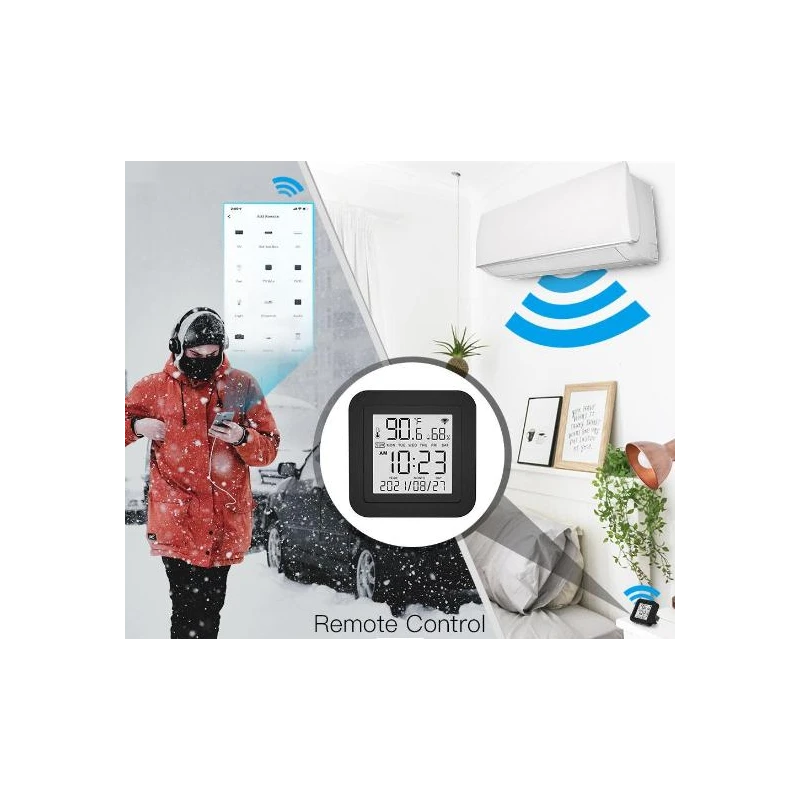 TUYA WR-TY-THR, Inteligentny pilot na podczerwień z czujnikiem temperatury i wilgotności Moes WR-TY-THR Tuya