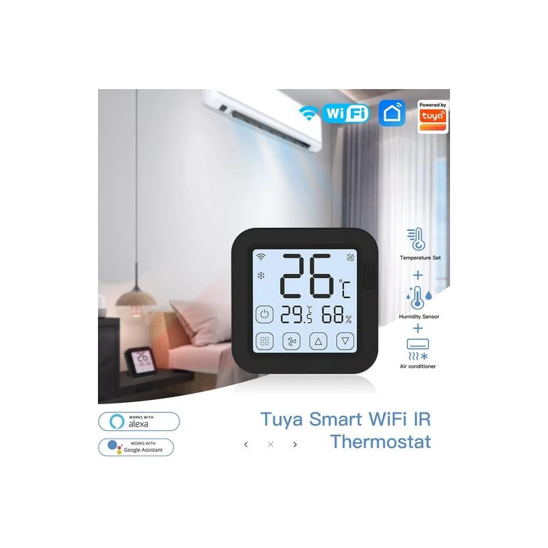 TUYA WR-FL-S16-BK, Termostat Wi-Fi + IR do klimatyzacji Moes TUYA WR-FL-S16-BK Tuya