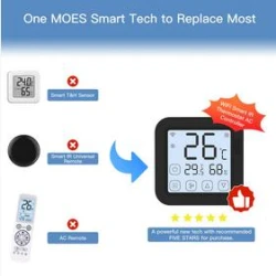 TUYA WR-FL-S16-BK, Termostat Wi-Fi + IR do klimatyzacji Moes TUYA WR-FL-S16-BK Tuya