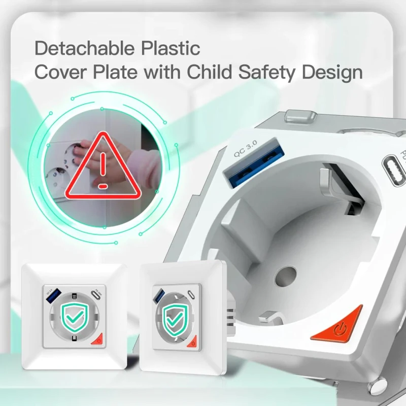 TUYA WK-Y-EU-1U1C, Gniazdko Smart Wi-Fi 16A Moes WK-Y-EU-1U1C Tuya