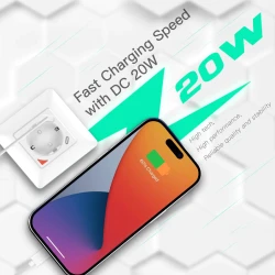 TUYA WK-Y-EU-1U1C, Gniazdko Smart Wi-Fi 16A Moes WK-Y-EU-1U1C Tuya