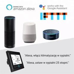 TUYA WHT-002-GBLW Wi-Fi, Termostat do ogrzewania podłogowego 16A biały Wi-Fi Moes WHT-002-GBLW Tuya