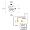 TUYA WRS-EU1-WH-MS, Dotykowy włącznik światła szklany pojedynczy biały Wi-Fi + RF Moes WRS-EU1-WH-MS Tuya