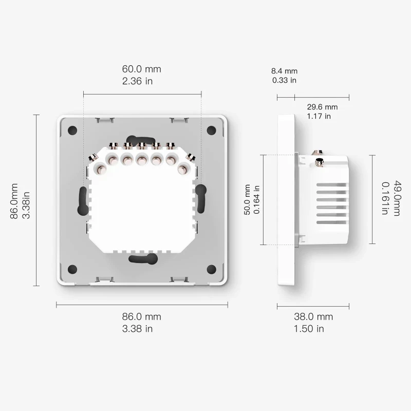 TUYA ZS-SR-EU1-GY-MS, Przełącznik Star Ring Zigbee 1-Gang Szary Moes ZS-SR-EU1-GY-MS Tuya