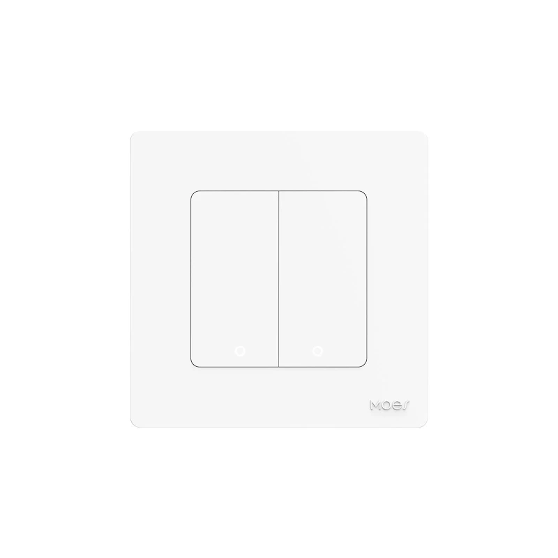 TUYA ZS-SR-EU2-WH-MS, Przełącznik Star Ring Zigbee 2-Gang Biały Moes ZS-SR-EU2-WH-MS Tuya