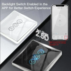 TUYA WRS-EUC-3D, Przełącznik rolet 3D Panel Wi-Fi Moes TUYA WRS-EUC-3D Tuya