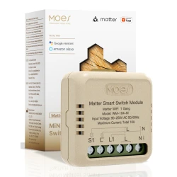 TUYA MWM-104-M, Przekaźnik 1-kanałowy Mini Matter Moes MWM-104-M