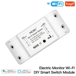 TUYA MS-101-16A, Inteligentny Przekaźnik Wi-Fi 16A z Monitorowaniem Energii Moes MS-101-16A Tuya