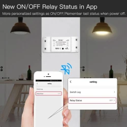 TUYA MS-101-16A, Inteligentny Przekaźnik Wi-Fi 16A z Monitorowaniem Energii Moes MS-101-16A Tuya
