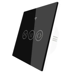 TUYA WS-EUR-C-B Wi-Fi, Dotykowy inteligentny przełącznik rolet Wi-Fi Moes WS-EUR-C-B (czarny) Tuya