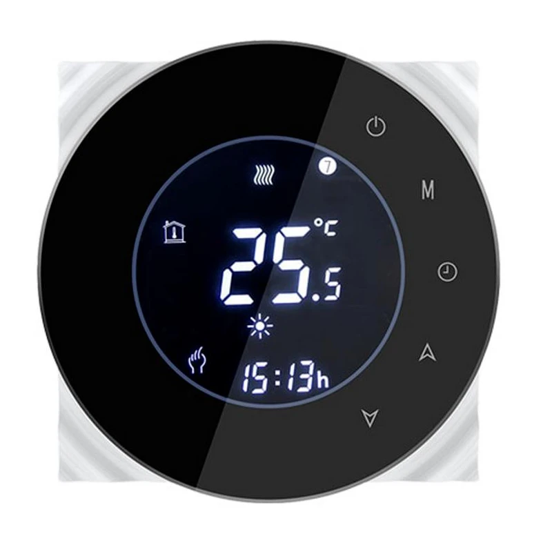 TUYA BHT-6000-GB black, Termostat do ogrzewania podłogowego 16A czarny Wi-Fi Moes BHT-6000-GB Tuya