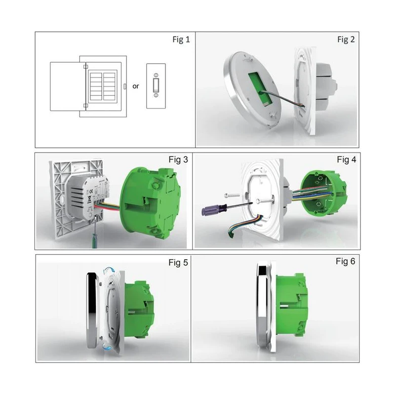 TUYA BHT-6000-GB black, Termostat do ogrzewania podłogowego 16A czarny Wi-Fi Moes BHT-6000-GB Tuya
