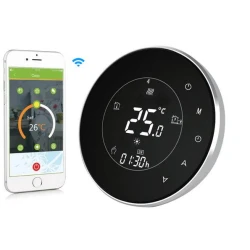 TUYA BHT-6000-GB black, Termostat do ogrzewania podłogowego 16A czarny Wi-Fi Moes BHT-6000-GB Tuya