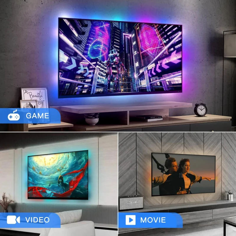 TUYA WLS-CL-TV55, Oświetlenie Ambientowe z Wi-Fi do Telewizora 4K 55' Moes WLS-CL-TV55 Tuya